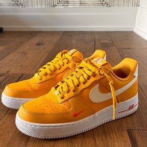Yellow and Red Nike Airforces